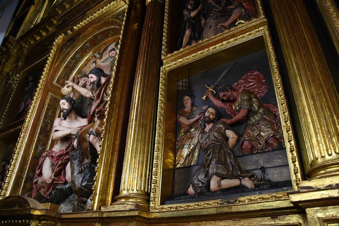 En imágenes, la restauración del retablo de San Juan Bautista de la Anunciación