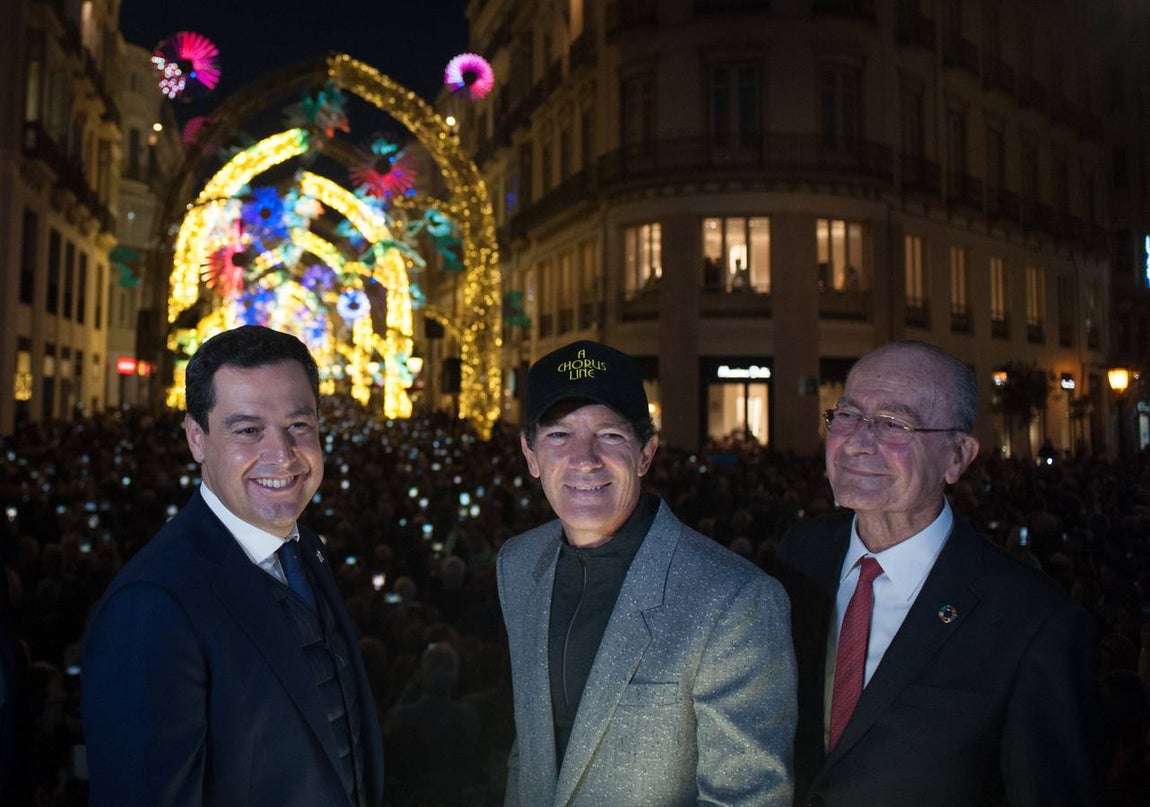 En imágenes: la inauguración del alumbrado de Navidad en Málaga