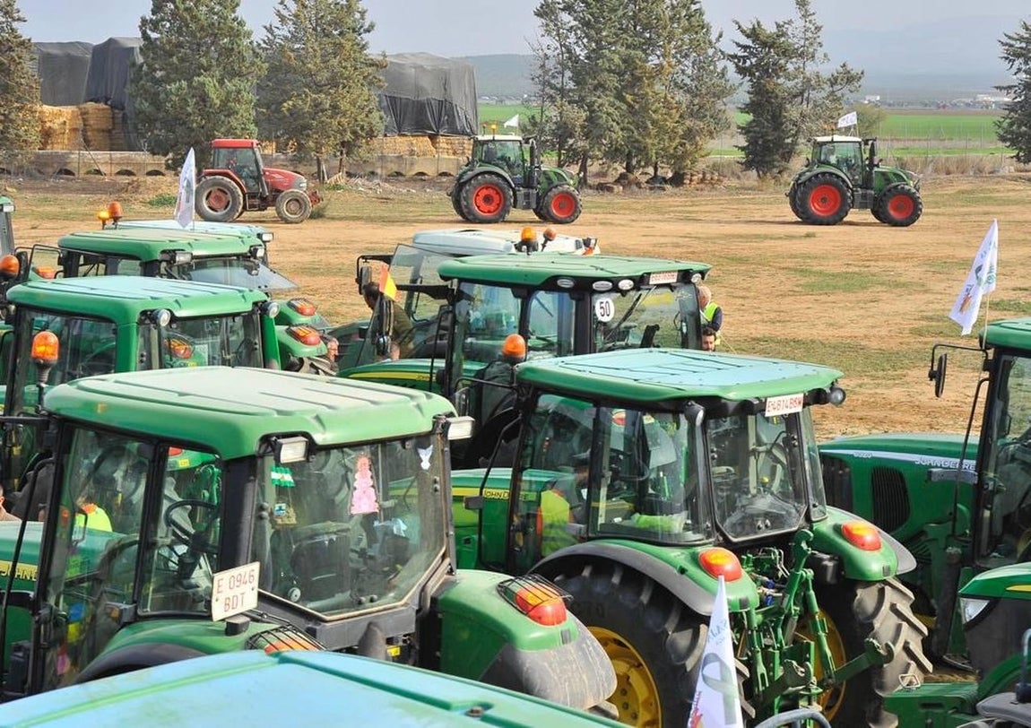 Las reivindicaciones de los agricultores en Málaga, en imágenes