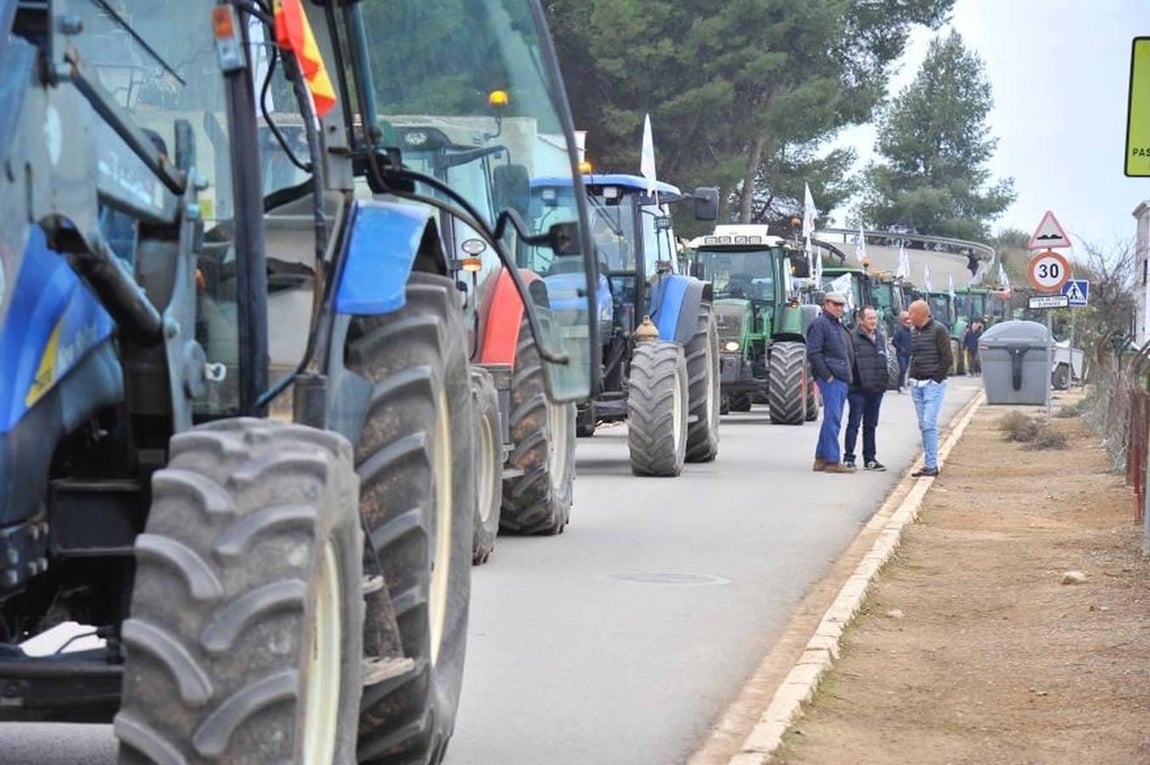 Las reivindicaciones de los agricultores en Málaga, en imágenes