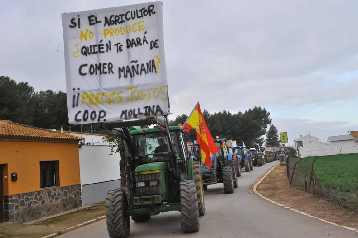 Las reivindicaciones de los agricultores en Málaga, en imágenes