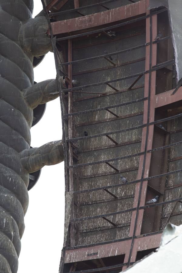 El deterioro del Huevo de Colón, en imágenes