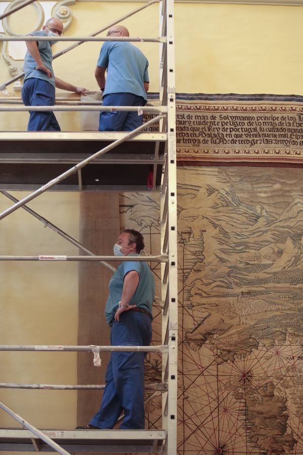 Vuelve a poder visitarse el Salón de los Tapices del Real Alcázar de Sevilla