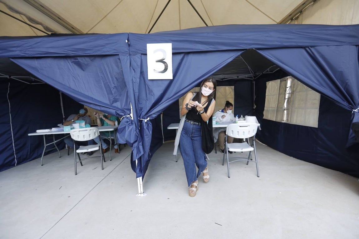 En imágenes, los test en la Escuela de Magisterio «Sagrado Corazón» de Córdoba