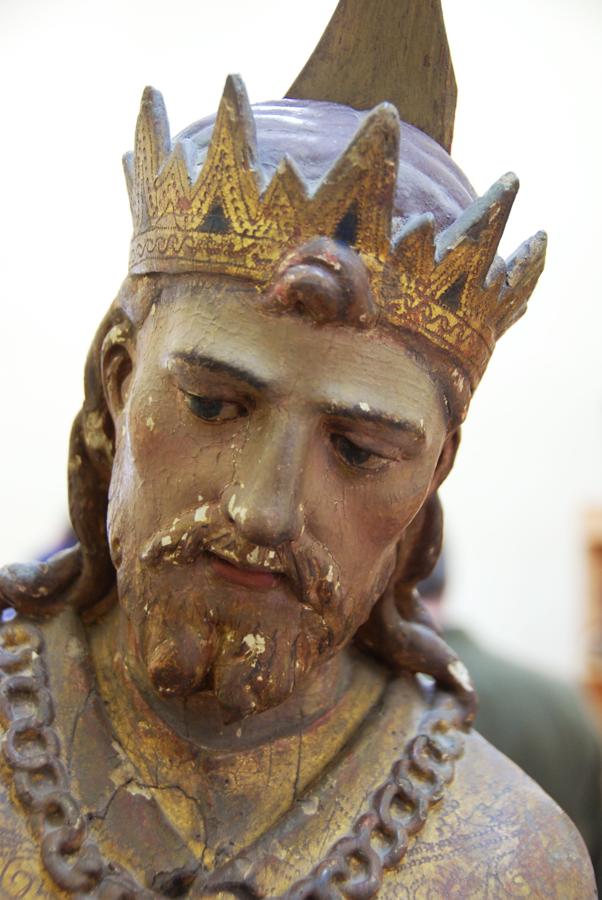 Así ha sido el proceso de restauración de la imagen de San Hermenegildo