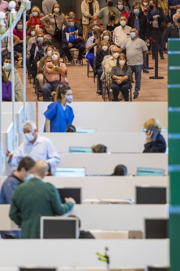 Vacunación masiva en el estadio de la Cartuja