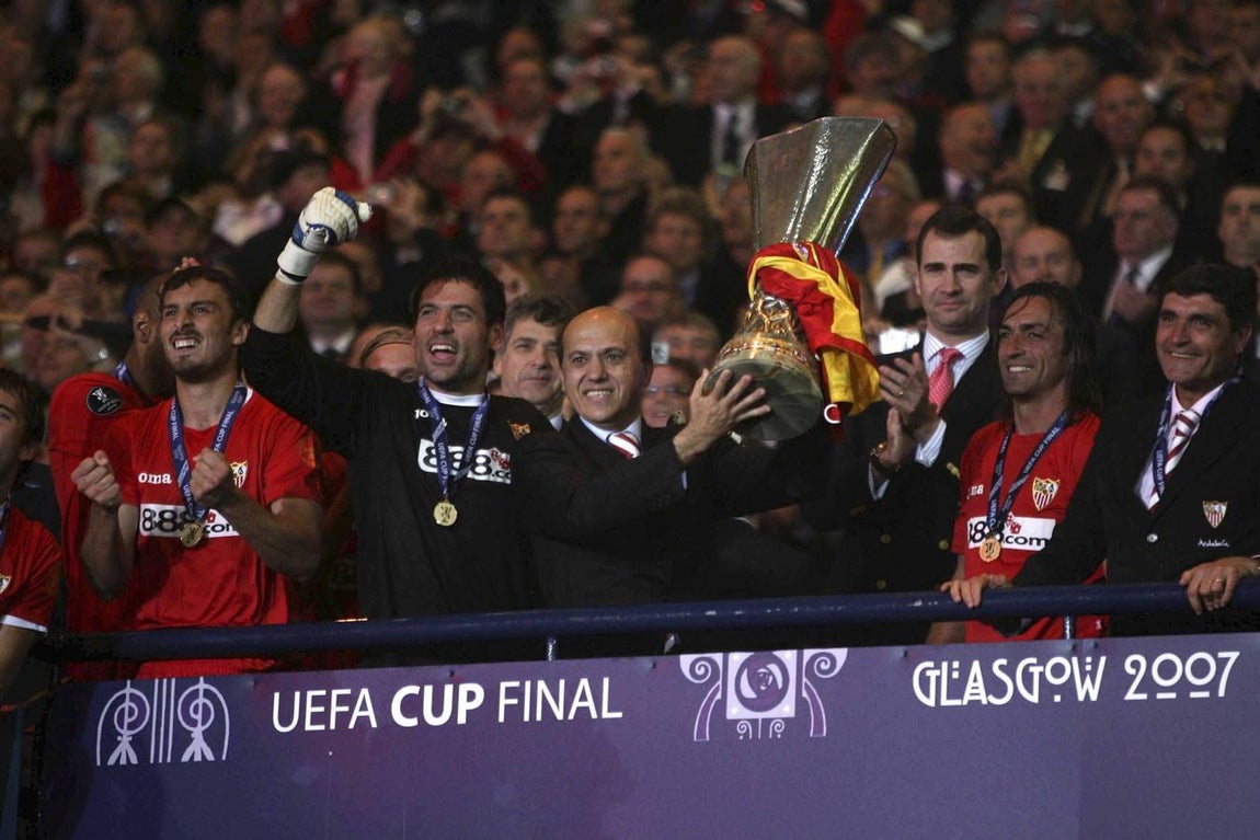 Segunda Copa de la Uefa que gana el Sevilla en Glasgow. Año 2007.