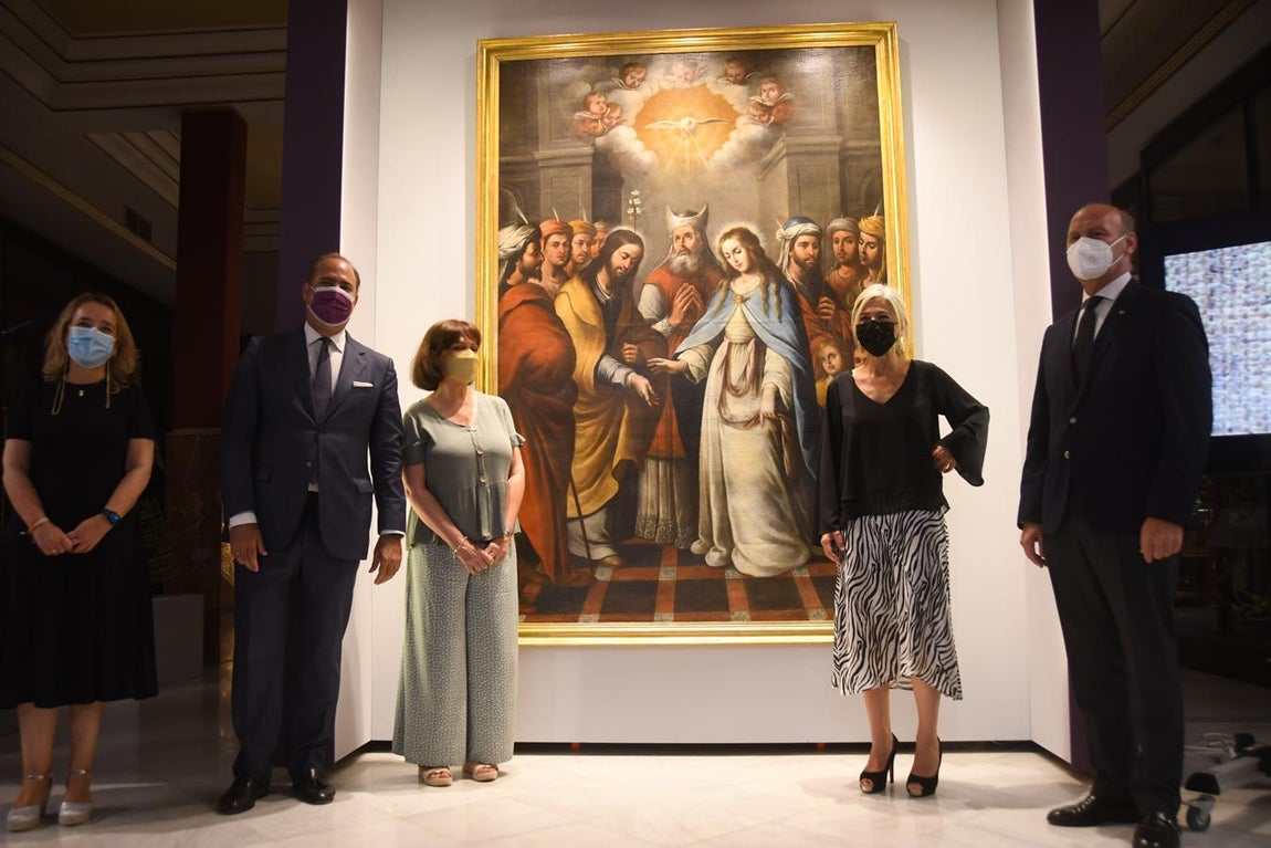 Imágenes de la presentación de la restauración de la pintura de Murillo en el Gran Poder