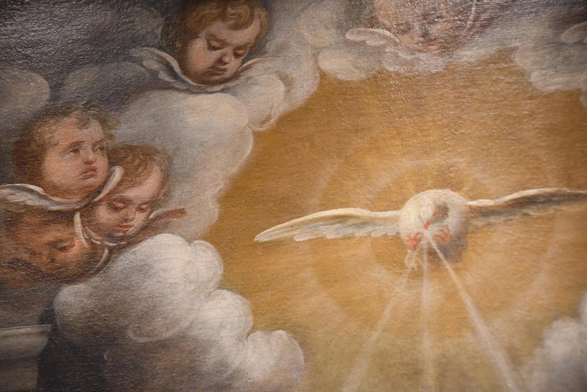 Imágenes de la presentación de la restauración de la pintura de Murillo en el Gran Poder