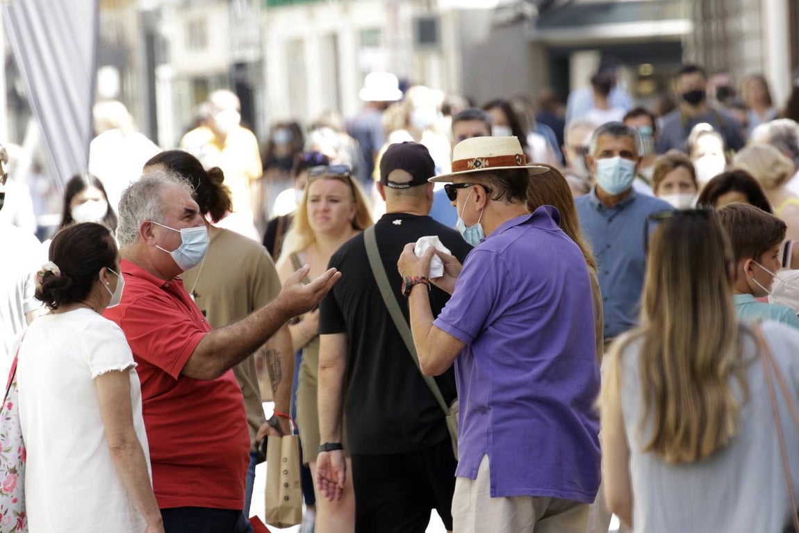 El uso de la mascarilla en el centro de Sevilla ha sido mayoritario este sábado