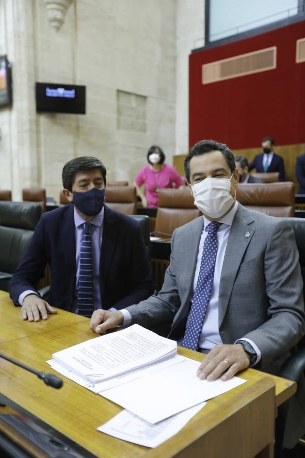 Pleno sobre el estado de la comunidad en el parlamento andaluz