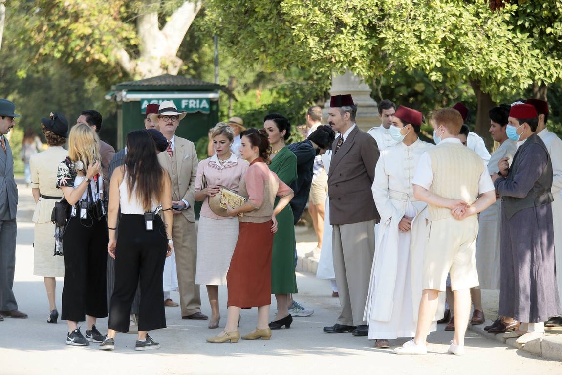 En imágenes, el rodaje de &#039;The Crown&#039; en la Plaza América