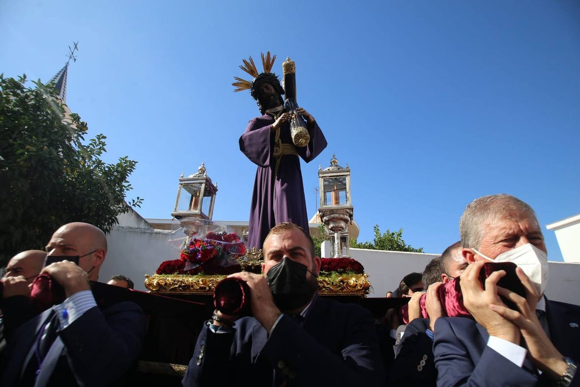 El Señor del Gran Poder, a su llegada a la parroquia de Nuestra Señora de la Candelaria