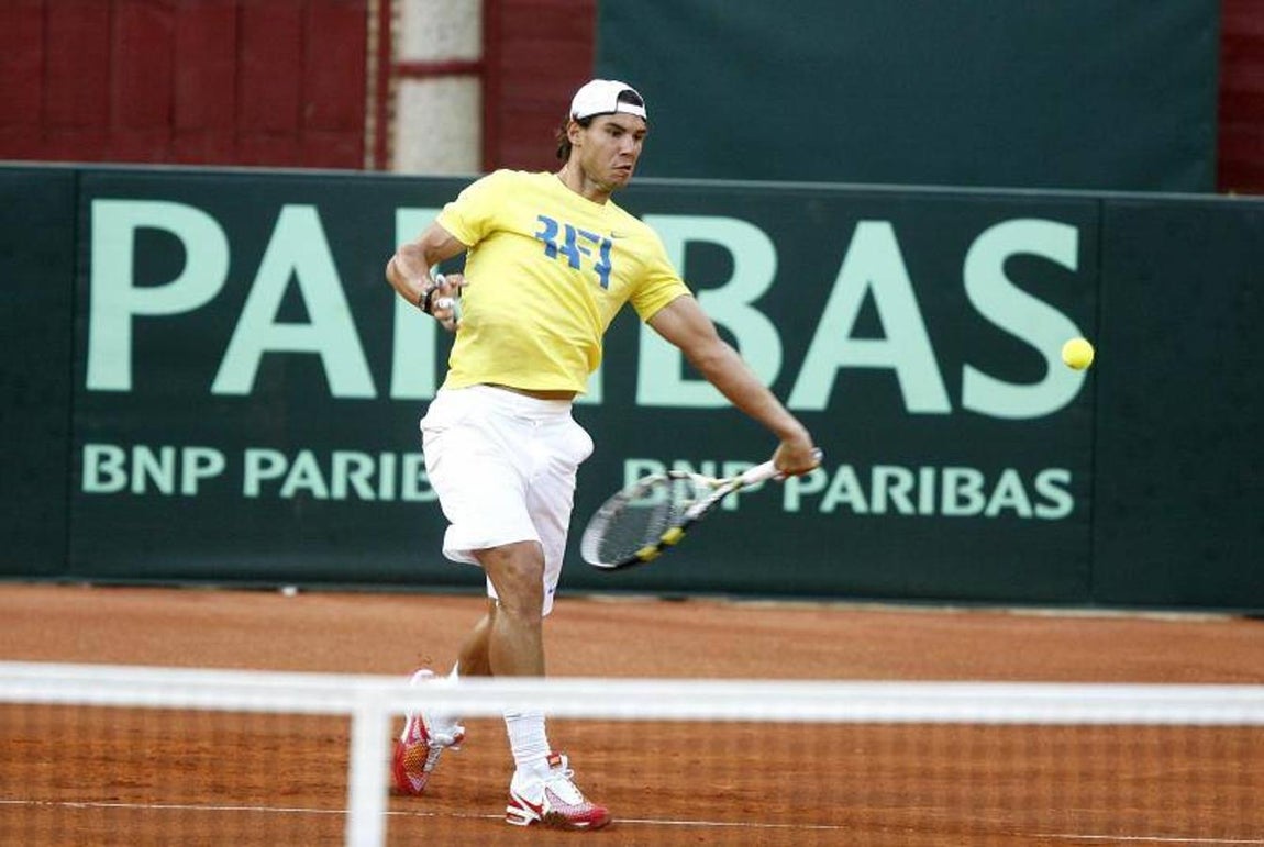 Rafa Nadal en la Copa Davis de 2011 en Córdoba, en imágenes
