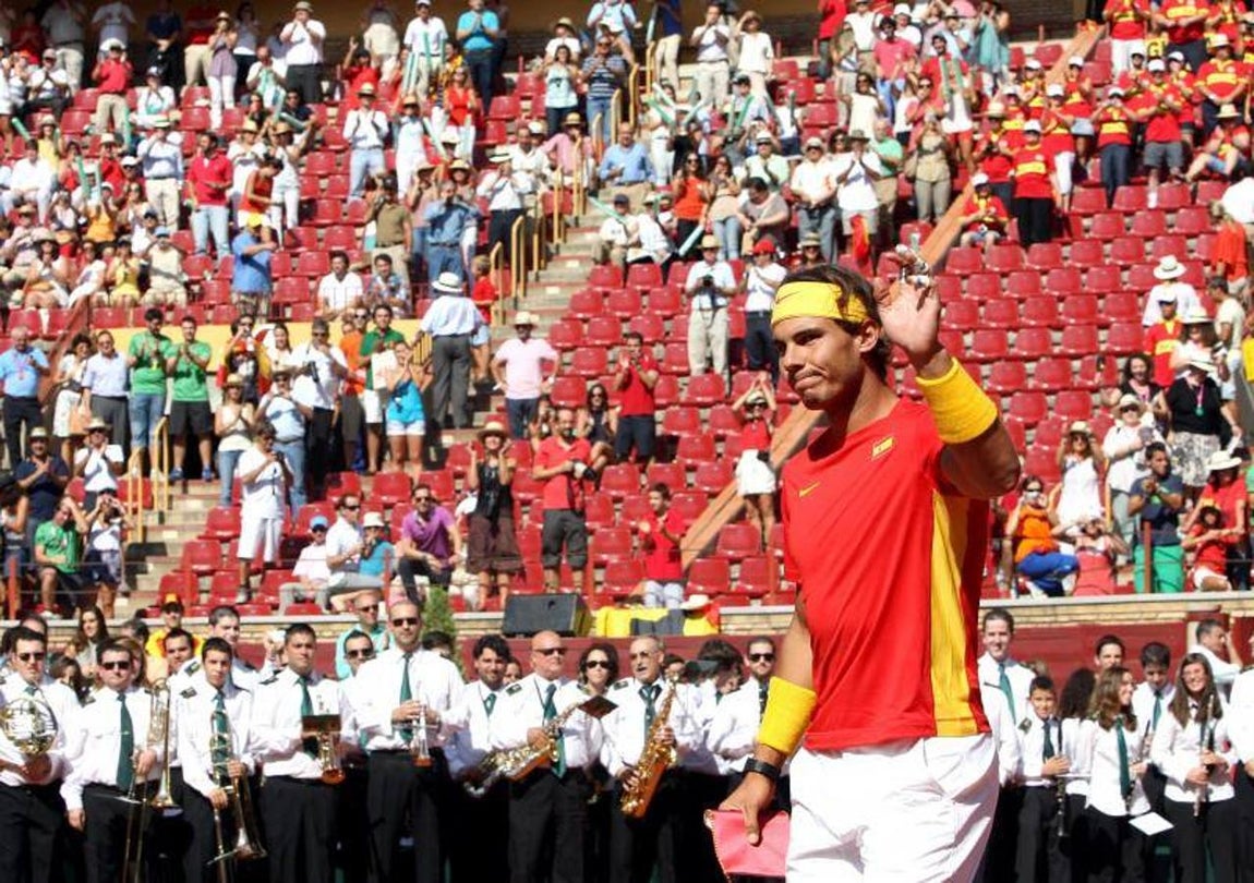 Rafa Nadal en la Copa Davis de 2011 en Córdoba, en imágenes