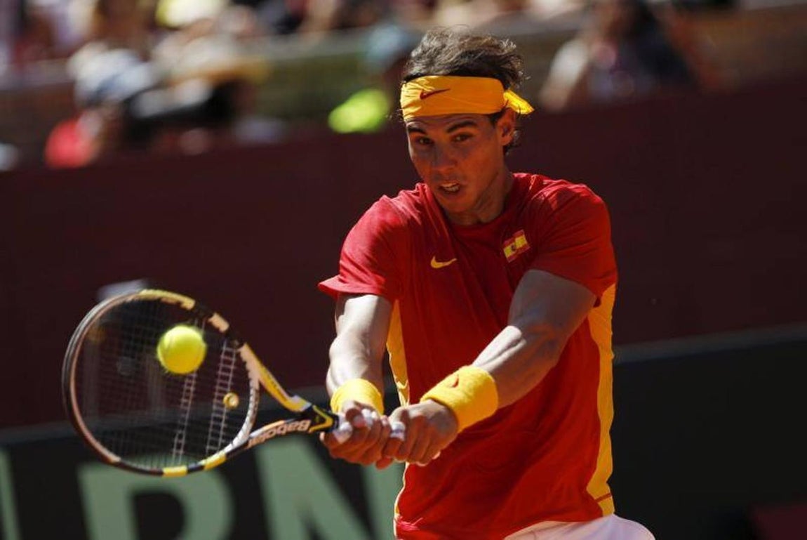 Rafa Nadal en la Copa Davis de 2011 en Córdoba, en imágenes