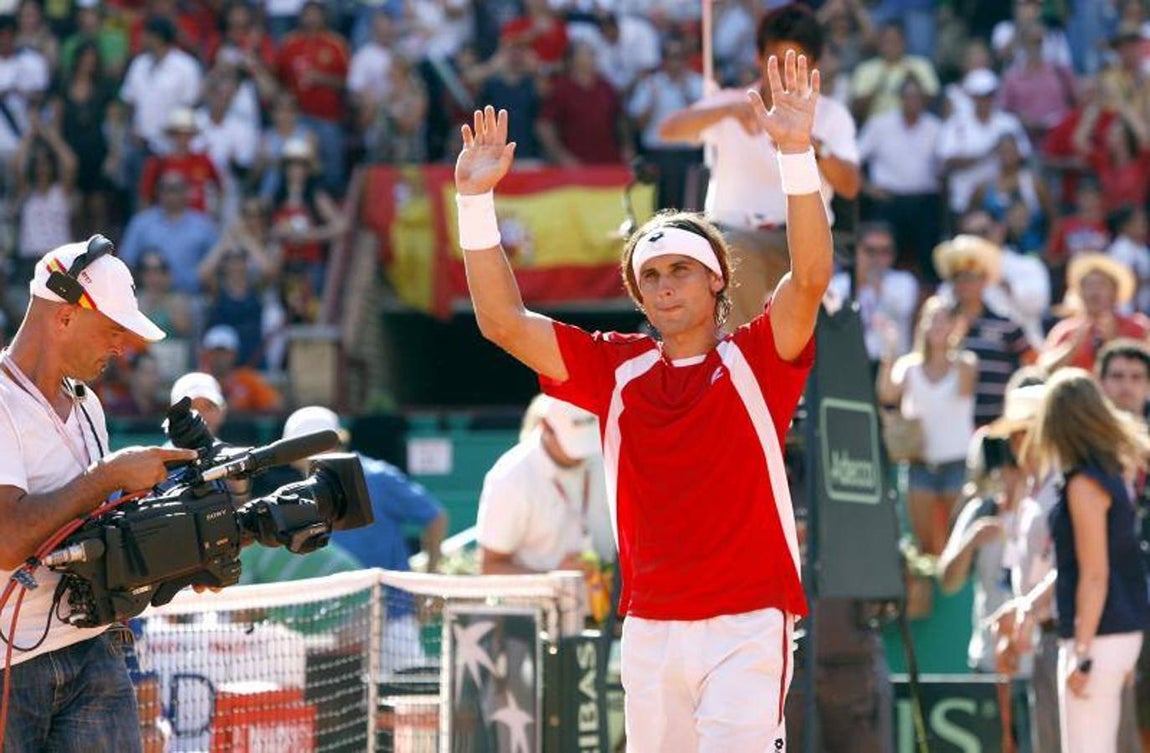 Rafa Nadal en la Copa Davis de 2011 en Córdoba, en imágenes