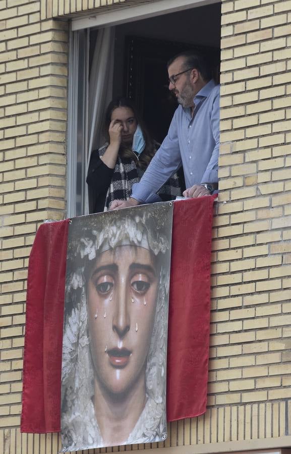 La hermandad del Cerro del Águila suspende su estación de penitencia en este Martes Santo de 2022. MANUEL GÓMEZ