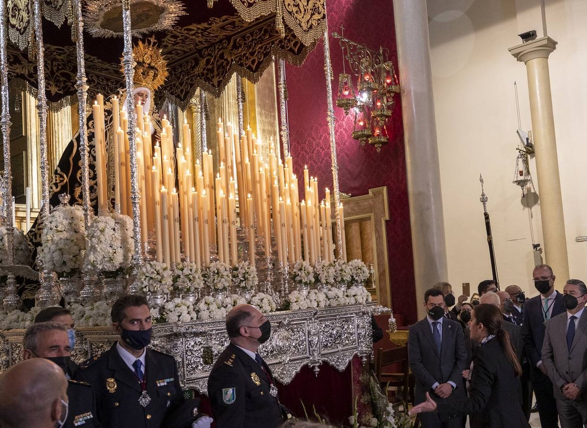 La hermandad del Cerro del Águila suspende su estación de penitencia en este Martes Santo de 2022. MANUEL GÓMEZ