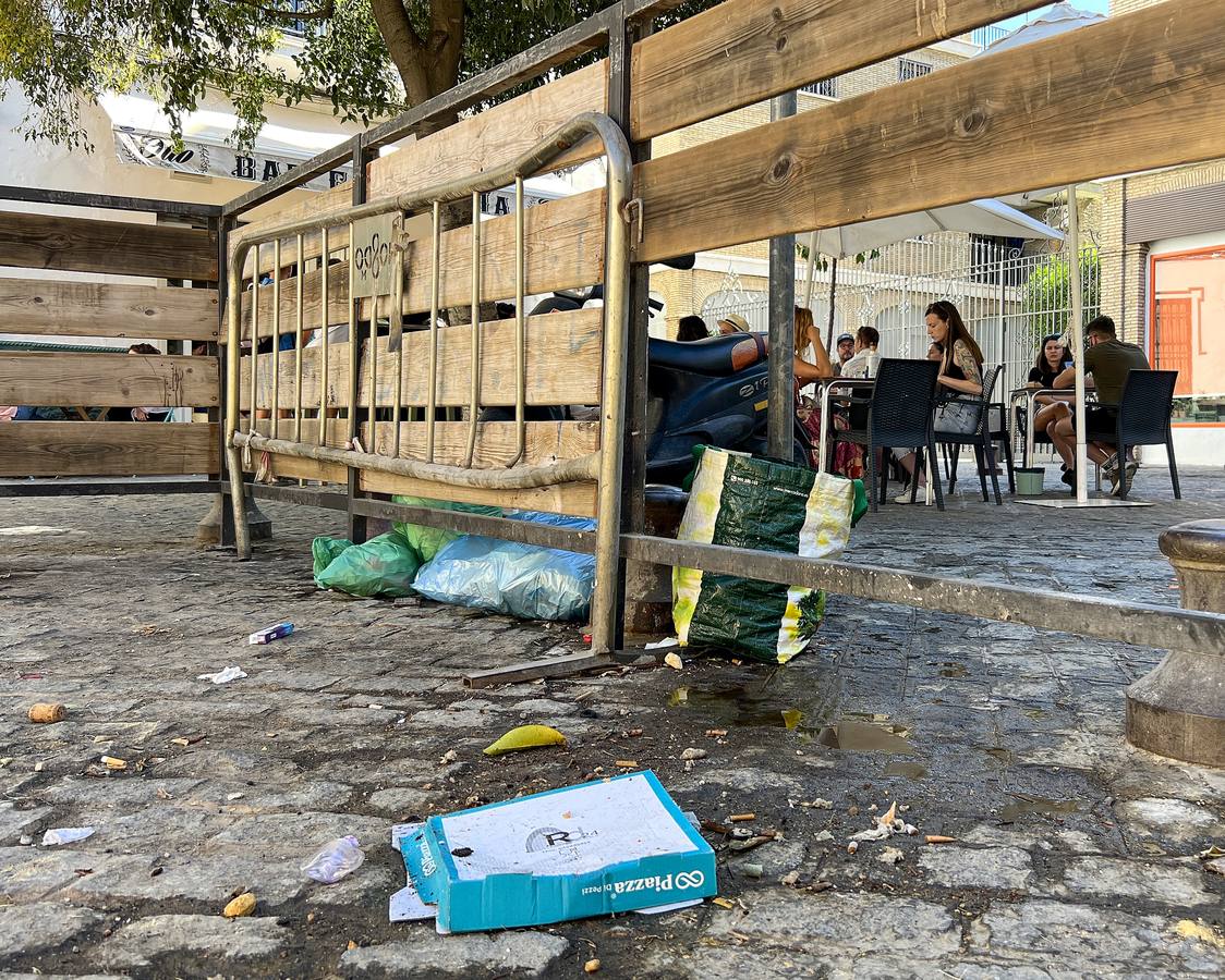 La suciedad inunda las calles de Sevilla