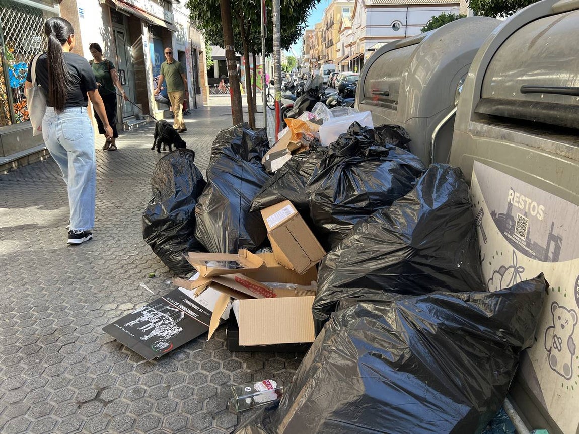 La suciedad inunda las calles de Sevilla