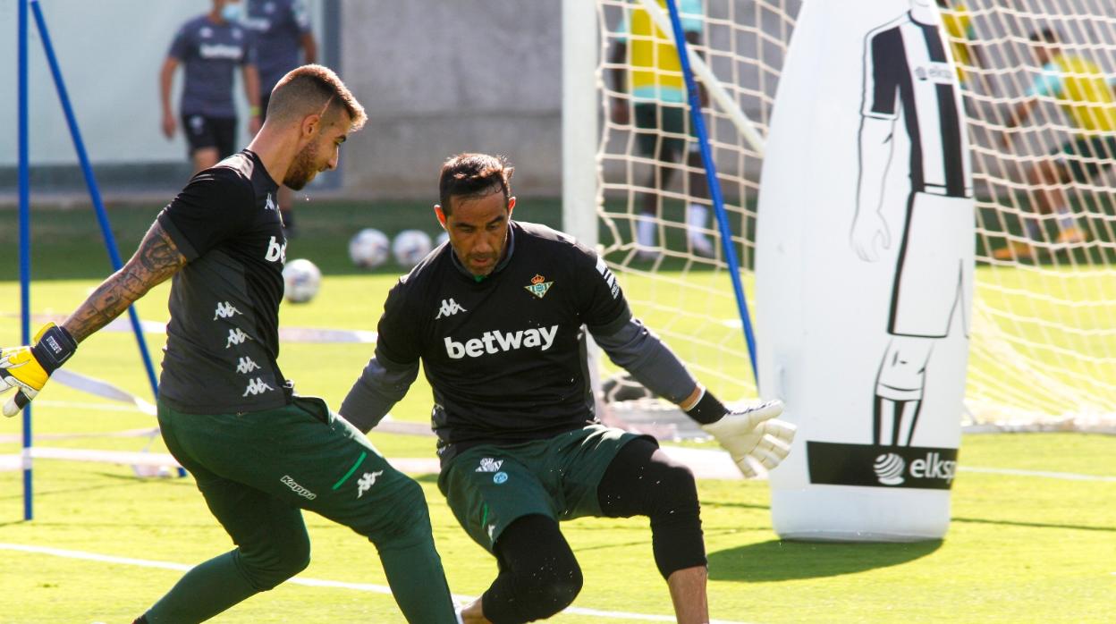 Claudio Bravo durante un entrenamiento esta pretemporada