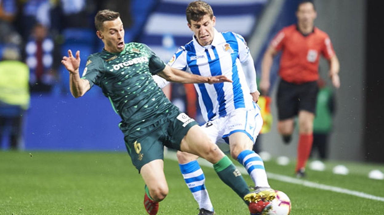 Sergio Canales en un partido contra la Real Sociedad