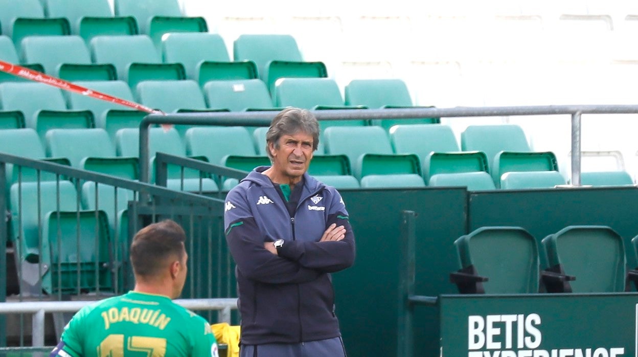 Pellegrini, durante el partido jugado esta tarde en el Benito Villamarín