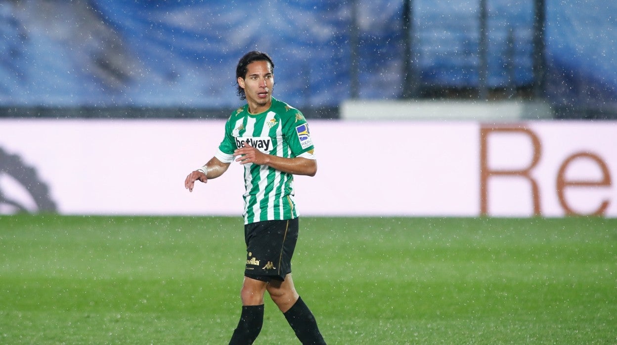 Lainez, durante el Madrid - Betis jugado en Valdebebas