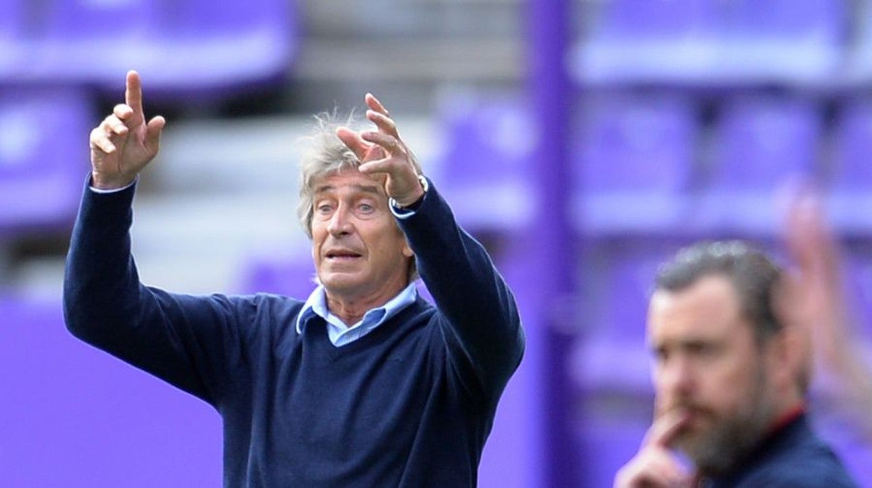 Pellegrini, durante el encuentro disputado hoy en Valladolid