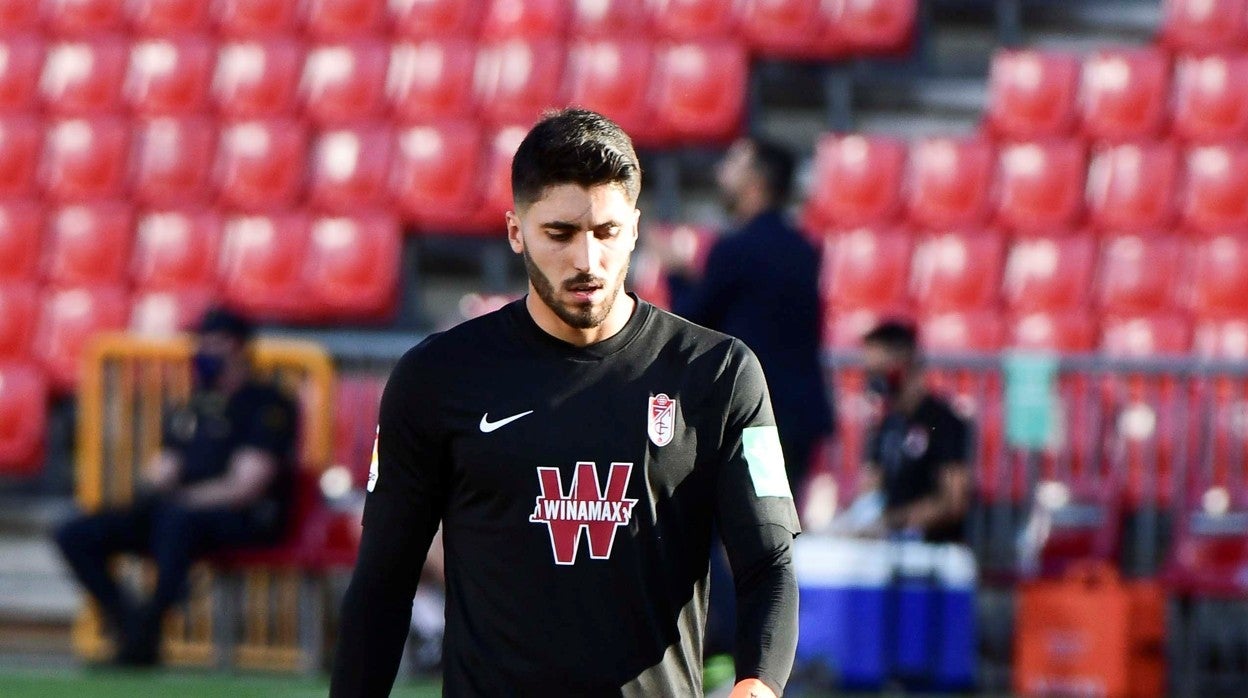Rui Silva, durante el Granada - Villarreal de esta temporada