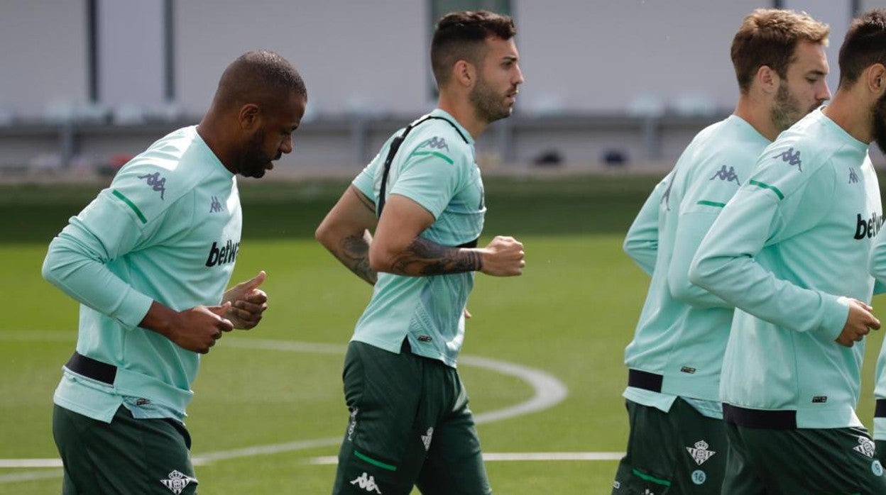 Camarasa, en el entrenamiento de este miércoles