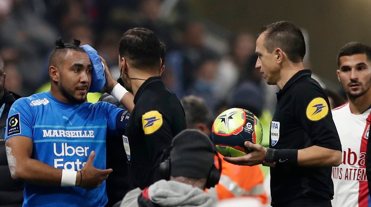 Ruddy Buquet, en el Olympique Lyon-Olympique Marsella de la Ligue 1 del pasado domingo