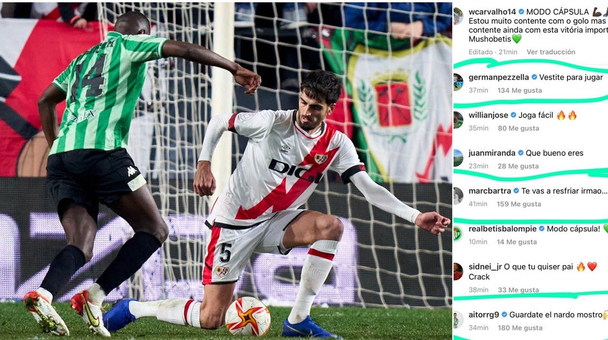 Los elogios del vestuario del Betis a William Carvalho: «Vestite para jugar»