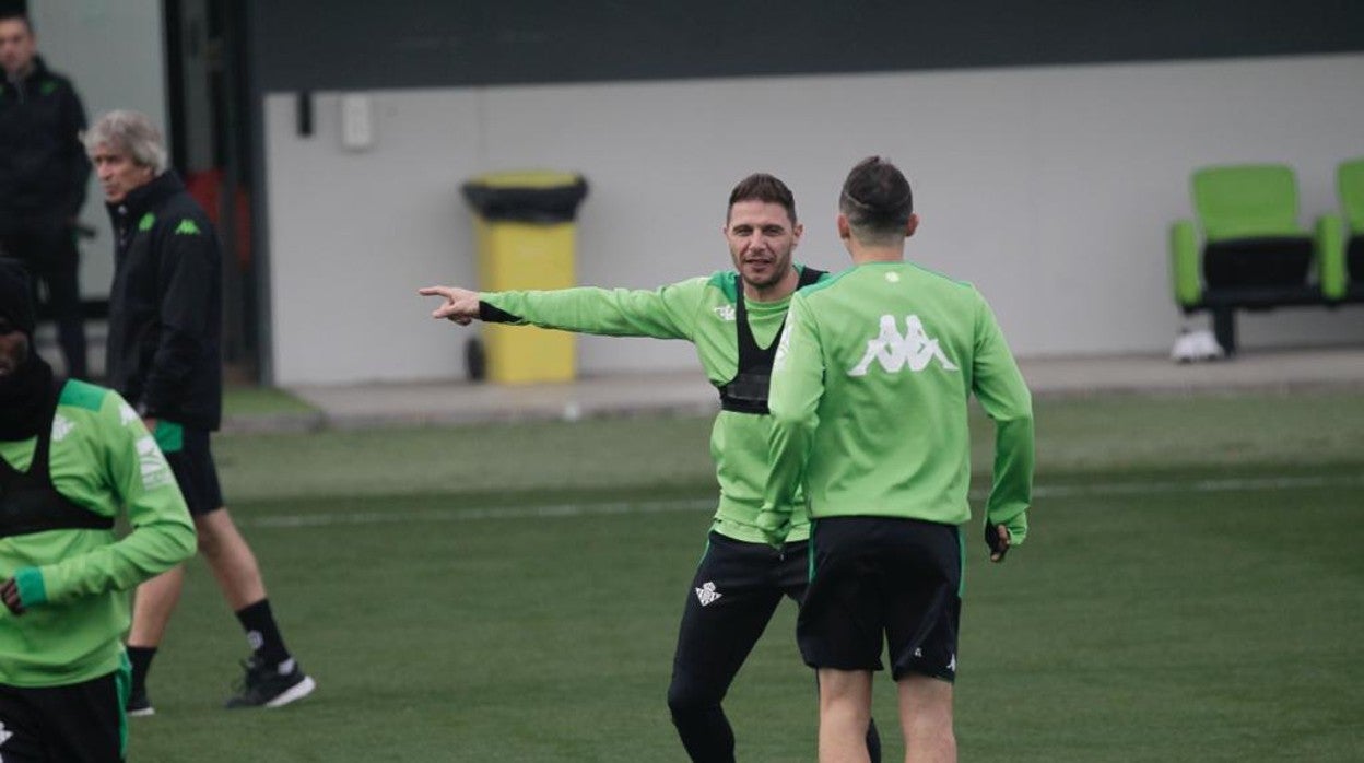 Joaquín, en el entrenamiento de este sábado