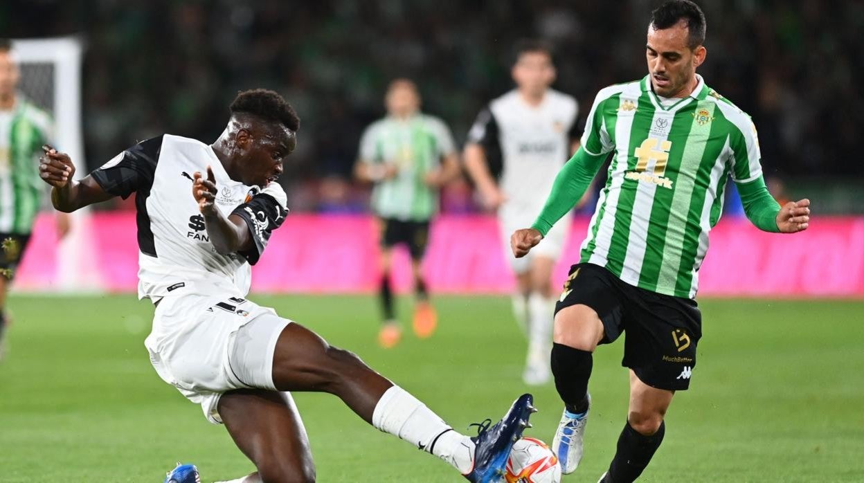 Lance del Betis Valencia de final de la Copa del Rey