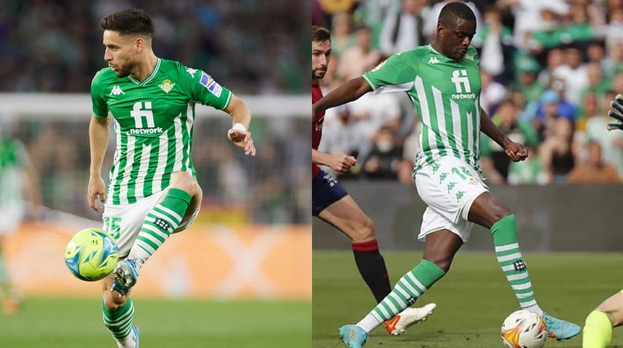 Álex Moreno y William Carvalho en partidos con el Betis de esta temporada