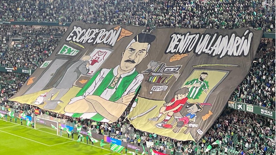 El tifo para recibir al Betis en El Gran Derbi ante el Sevilla