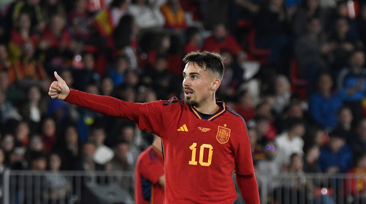 El centrocampista de la selección española Rodri durante el partido amistoso entre las selecciones sub21 de España y Suiza