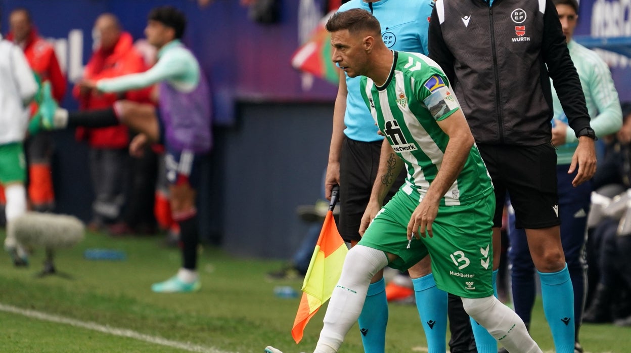 Joaquín saltó al césped de El Sadar en el minuto 64 sustituyendo a William Carvalho