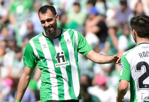 Borja Iglesias, en el Betis-Mallorca de LaLiga 22-23
