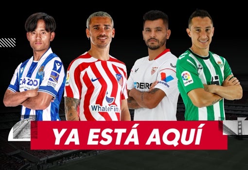 Kubo (Real Sociedad), Griezmann (Atlético de Madrid), Tecatito (Sevilla) y Guardado (Betis), representan a LaLiga en el 'Summer Tour 2023'