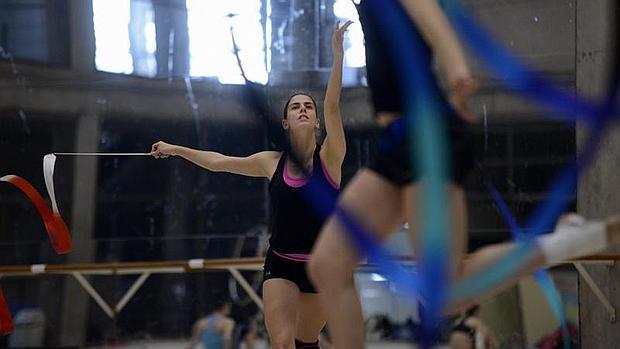 Mohedano, en un entrenamiento en Madrid