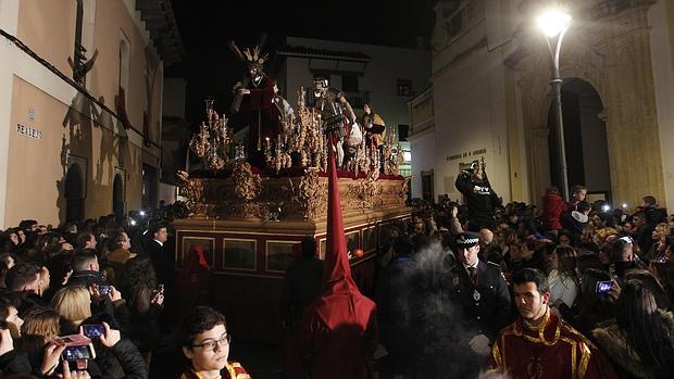 El Señor del Buen Suceso, durante la estación de penitencia de su hermandad