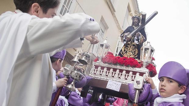 Uno de los pasos de la Semana Santa Chiquita de Lucena