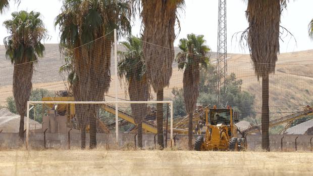 Imagen de la Ciudad Deportiva Rafael Gómez durante las obras de este mes