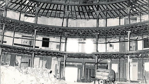 Obras en el Gran Teatro durante los años 80