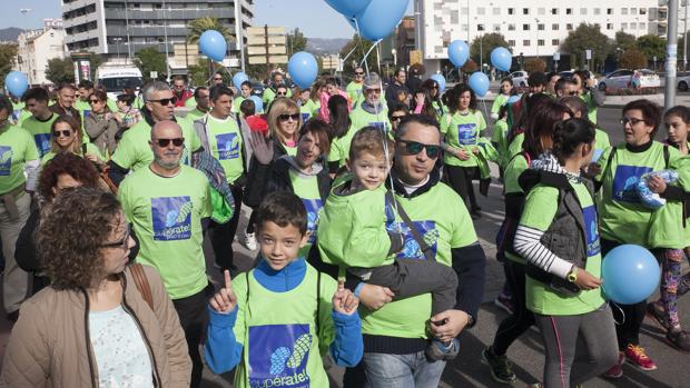 Algunas de las familias que han participado en la marcha