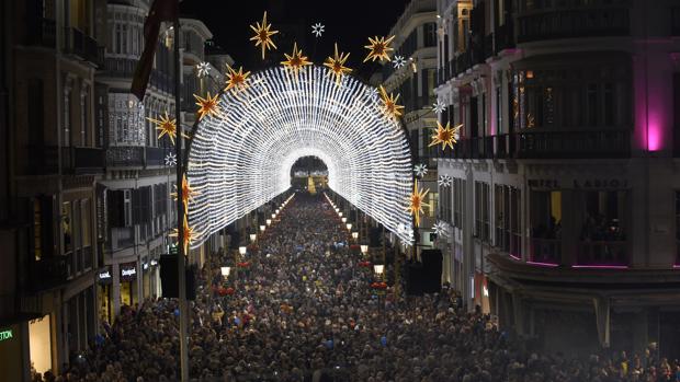 Así son las espectaculares luces de Navidad de Málaga