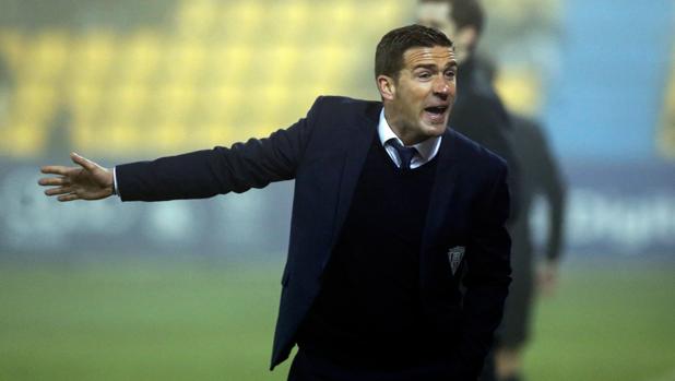 Luis Carrión durante un instante del encuentro en Alcorcón